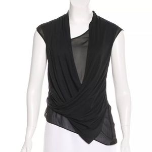 Helmut Lang Sleeveless Asymmetrical Twist Top